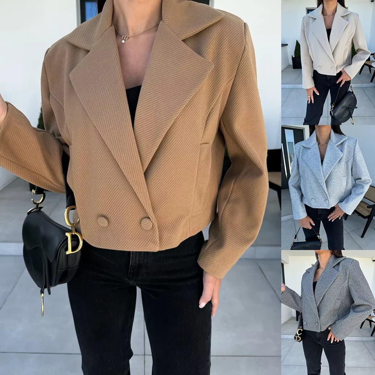 British Suit Collar Woolen Coat — image 1