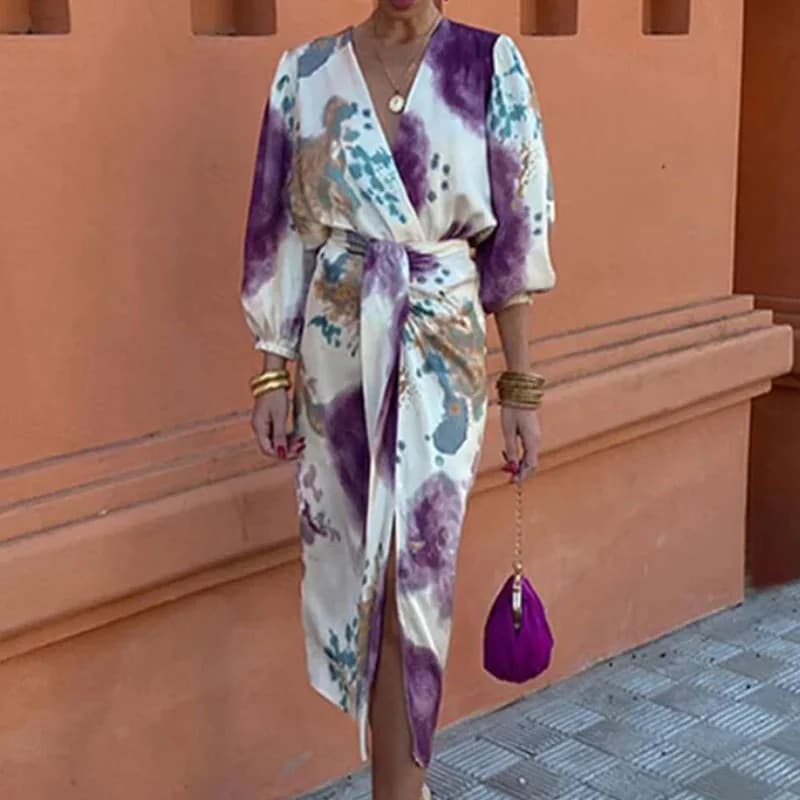 Casual Shirt and Slit Skirt Set — image 1