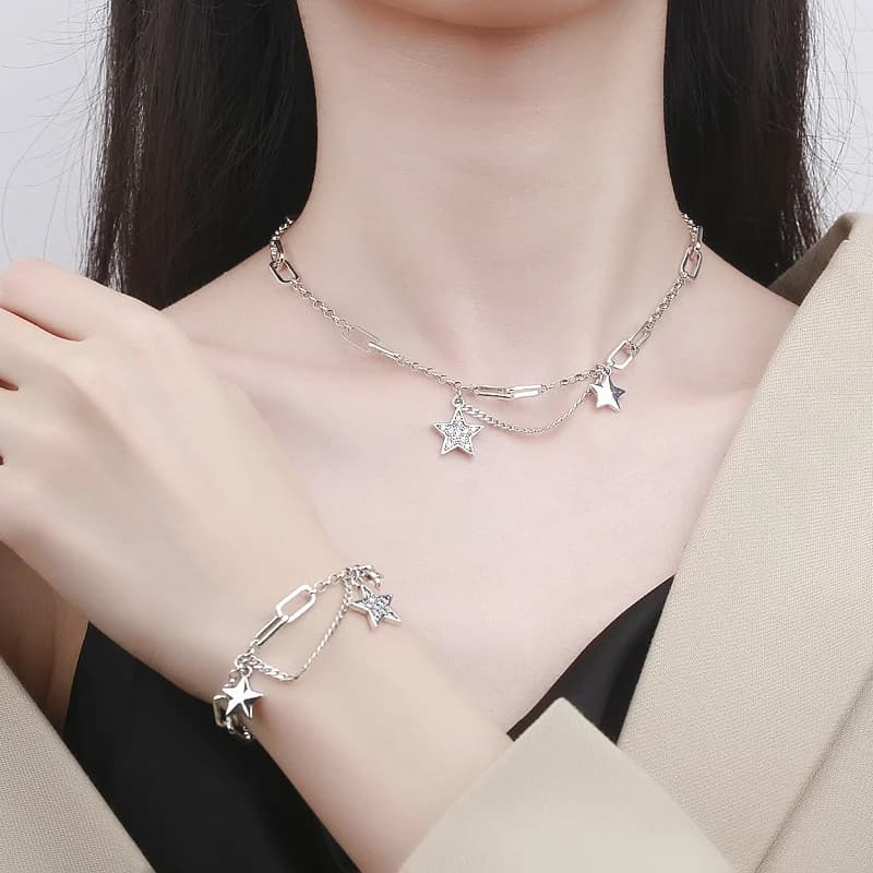 S925 Sterling Silver Diamond Pendant Necklace — image 1